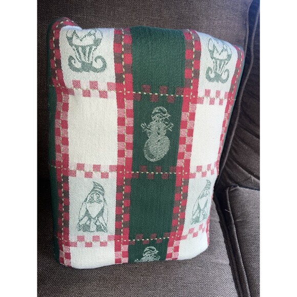 Christmas  Red Green TableCloth Christmas Santa Country Farmhouse Cotton Holiday - Picture 3 of 8